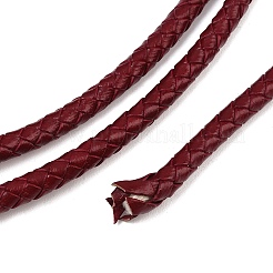 Braided Leather Cord with Core&nbsp;WL-F009-5mm-04