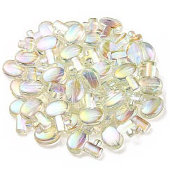 UV Plating Rainbow Iridescent Transparent Acrylic Beads&nbsp;OACR-C007-05