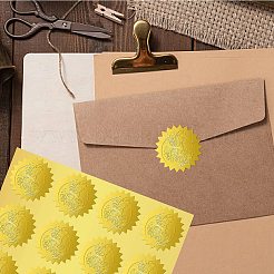 12 Sheets Self Adhesive Gold Foil Embossed Stickers&nbsp;DIY-WH0451-048