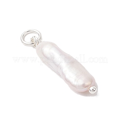 3Pcs 3 Colors Natural Keshi Pearl Pendants&nbsp;PALLOY-JF04239-03