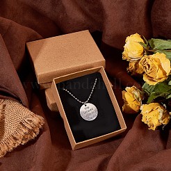 Kraft Cotton Filled Cardboard Paper Jewelry Set Boxes&nbsp;CBOX-R036-11A