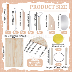 10Pcs Pine Wood Rulers&nbsp;TOOL-FG0001-41