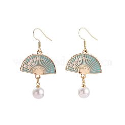 Fan Alloy Enamel Dangle Earrings&nbsp;FS-WGD347D-01
