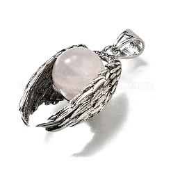 Natural Rose Quartz Round Pendants&nbsp;G-K339-03AS-08