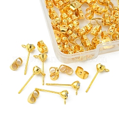 30Pcs Brass Stud Earring Findings&nbsp;KK-FS0001-13