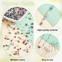 24G 6 Colors Inside Colours Glass Cylinder Seed Beads&nbsp;GLAA-PH0003-69