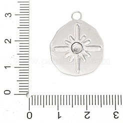 304 Stainless Steel Rhinestone Pendants&nbsp;STAS-P399-02B