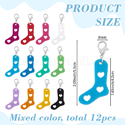 12Pcs Acrylic Locking Stitch Marker&nbsp;HJEW-JOY00032
