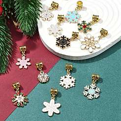 Christmas Alloy Enamel European Dangle Charms&nbsp;PALLOY-FS00013