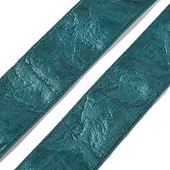 Imitation Leather Polyester Ribbon&nbsp;X1-DIY-R050-02G