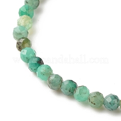 3.5MM Natural Emerald Round Beads Stretch Bracelet for Women&nbsp;BJEW-JB07413