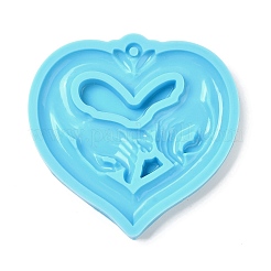 Heart with Pinky Promise Valentine Day DIY Pendant Silicone Molds&nbsp;LS-SIMO-C007-06