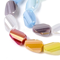 Electroplate Opaque Glass Beads Strands&nbsp;EGLA-N022-10A-B01