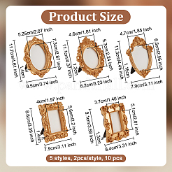 10Pcs 5 Styles Resin Photo Frame Stand&nbsp;AJEW-OC0013-53