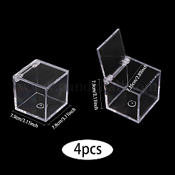 Square Transparent Plastic Candy Storage Case&nbsp;ODIS-WH0043-52