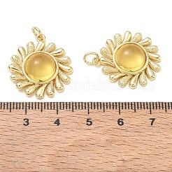 Rack Plating Brass & Resin Pendants&nbsp;RE-CBA1E6B-17A-G