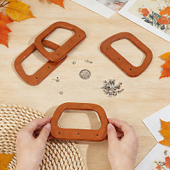 4Pcs Trapezoid Wood Bag Handles&nbsp;PURS-PH0036-77