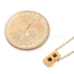 Ion Plating(IP) 304 Stainless Steel Pendant Necklaces&nbsp;NJEW-R050-01G-02