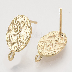 Brass Stud Earring Findings&nbsp;KK-T054-50G-NF