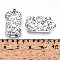 Brass Micro Pave Cubic Zirconia Pendants&nbsp;KK-N254-242P