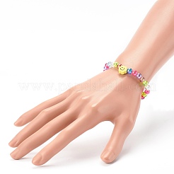 Transparent Acrylic Beaded Stretch Kids Bracelets&nbsp;BJEW-JB06316