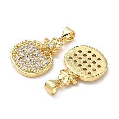 Brass Micro Pave Cubic Zirconia Pendants&nbsp;KK-Q068-22G