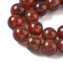 Natural Orange Garnet Beads Strands&nbsp;G-G271-B01-8mm