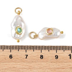 Natural Baroque Keshi Pearl Pendants&nbsp;PALLOY-JF05929