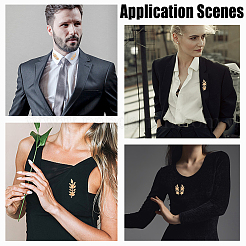 8 Pairs Leaf Alloy Lapel Pin Backs for Backpack Clothes&nbsp;JEWB-HY0001-51G
