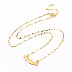 Alloy Moon Phase Pendant Necklace for Women&nbsp;LS-NJEW-G030-04G