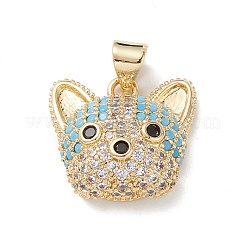 Brass Micro Pave Cubic Zirconia Pendants&nbsp;KK-M240-10