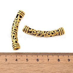 Tibetan Style Alloy Hollow Curved Flower Tube Beads&nbsp;FIND-Z063-32AG