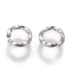Tarnish Resistant 304 Stainless Steel Twisted Open Jump Rings&nbsp;STAS-L233-008A-P