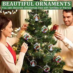 Glass Christmas Ball Pendant Decorations&nbsp;AJEW-WH0567-60