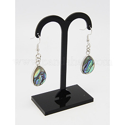 Stylish Alloy Abalone Shell/Paua ShellTeardrop Dangle Earrings&nbsp;LS-EJEW-H139-1