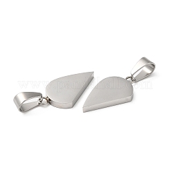 Non-Tarnish 304 Stainless Steel Split Pendants&nbsp;STAS-E195-03P