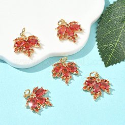 SHEGRACE Brass Micro Pave Cubic Zirconia Pendants&nbsp;XGRQ3D751-496G