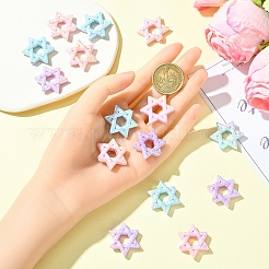 15Pcs UV Plating Acrylic Beads&nbsp;PACR-YW0001-43