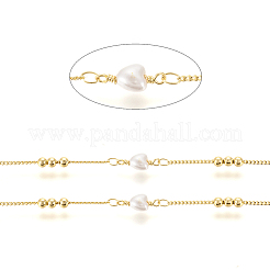 Brass Handmade Beaded Chain&nbsp;CHC-I031-01G-1