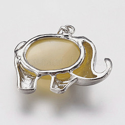 Natural Yellow Agate Pendants&nbsp;G-E462-A06