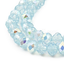 Baking Paint Transparent Glass Beads Strands&nbsp;DGLA-A034-J8mm-B04