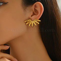  Stainless Steel Fan Stud Earrings&nbsp;RF2727