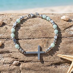 304 Stainless Steel Cross Link Bracelets&nbsp;BS5122-1
