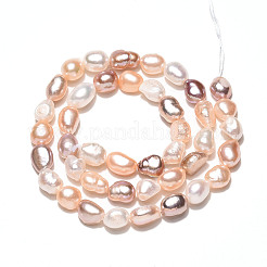 Natural Cultured Freshwater Pearl Beads Strands&nbsp;PEAR-N014-06G-01