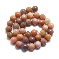 Natural Petrified Wood Round Beads Strands&nbsp;G-D356-C01-12mm