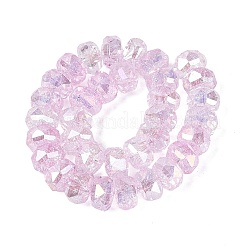 Electroplate Transparent Crackle Glass Beads Strands&nbsp;EGLA-Q135-01A-B05