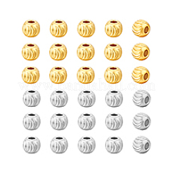 30Pcs 2 Colors 925 Sterling Silver Spacer Beads&nbsp;STER-PH0003-86