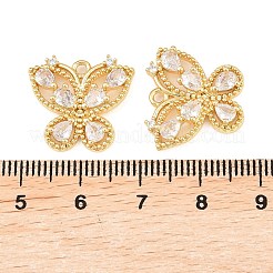 Brass Micro Pave Cubic Zirconia Pendants&nbsp;KK-C162-097G