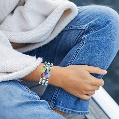11Pcs Polymer Clay Beads Bracelets&nbsp;BJEW-SW001596