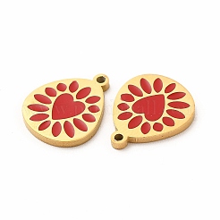 Ion Plating(IP) 304 Stainless Steel Enamel Pendants&nbsp;STAS-F291-04G-01
